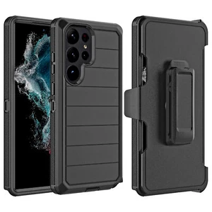 For Samsung Galaxy S23 /Plus /Ultra Heavy Duty 2in1 Hybrid Holster Case Cover - Picture 1 of 36