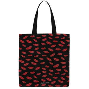 Saint Laurent Unisex Cotton Tote Bag 'Lips' Print - Picture 1 of 5