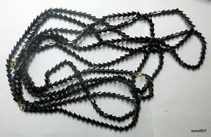 3 cuentas de cono facetadas a chorro de cristal de Swarovski 5400 collares sin nudos 30" - Imagen 1 de 7