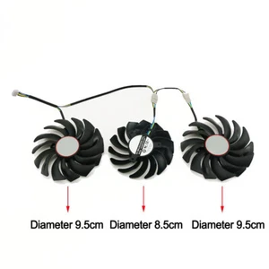 95mm 85mm For MSI GTX1080ti GAMING TRIO Graphics Cooling Fan PLD10010S12HH 4Pin - Picture 1 of 9