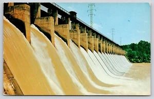Postal Lay Dam Puertas de Inundación Abiertas Río Coosa Cerca de Clanton Alabama UNP - Imagen 1 de 2