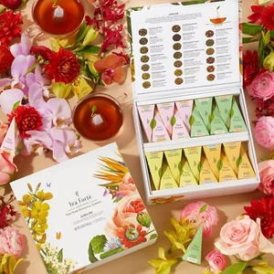 TEA FORTE,"Jubilee" Tea Chest Gift Box of 40 Gourmet Tea Infusions / Tastings - Picture 1 of 6