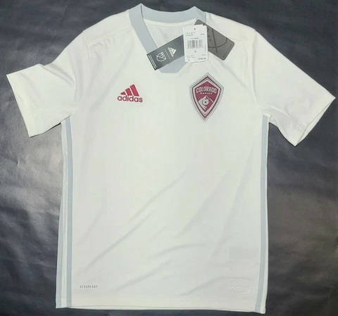 Adidas Colorado Rapids MLS Soccer Jersey AeroReady White Men’s L GF0202 Cover