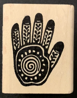 Estampilla de goma de henna con puntos remolinos artísticos de mano Judikins Foto 1 de 3