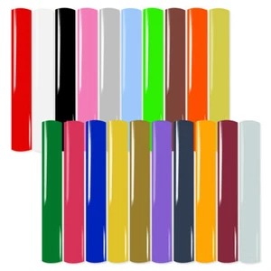 6Pcs 20x30cm Bundle PU Heat Transfer Vinyl Iron on Clothes Film Decor for Cut - Picture 1 of 26