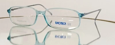 LUXOTTICA 1801 L1006 Eyeglasses TRANSPARENT GREEN New Plastic Titanium 51-14-135 - Image 1 of 4