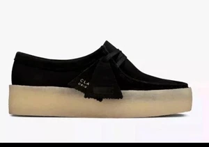 Clarks Originals Wallabee Cup Damen Schwarz Wildleder Leder Schuhe UK 6 D EU 39,5 - Bild 1 von 5
