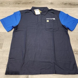 United Airlines Polo Shirt Men’s Size Medium M Blue Carhartt Employee New - Picture 1 of 14