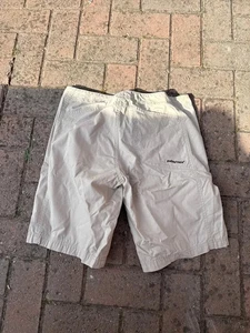 Patagonia Women’s Organic Cotton Shorts Size 6 Beige Vintage Double Stitch - Picture 1 of 6