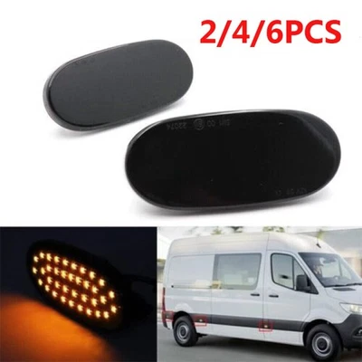 Smoked LED Side Marker Light For 06-18 Mercedes Benz Sprinter W906 VW Crafter ✅ - Image 1 of 4
