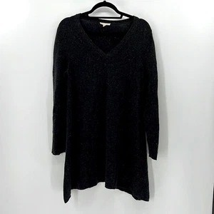 Eileen Fisher A-Line Long Sleeve Sweater Dress - Charcoal Gray Heathered - M - Picture 1 of 7