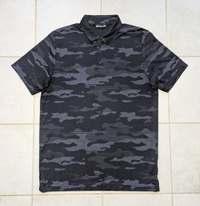 Travis Mathew Herren Large Golf Poloshirt schwarz grau Camouflage Palme Stretch - Bild 1 von 5