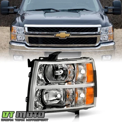 07-13 Chevy Silverado Cristal Cromo Original Repuesto Faros Driver Izquierdo Foto 1 de 3