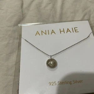 Ania Haie Mother of Pearl Sun Pendant Silver Necklace - Picture 1 of 5