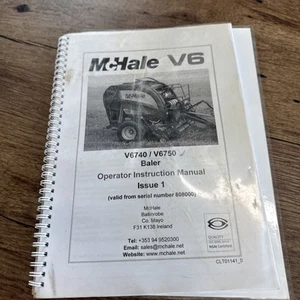 McHale V6 V6740/ V6750 Baler Operator Instruction Manual - Picture 1 of 5
