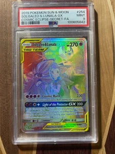 PSA 9 Solgaleo & Lunala GX 254/236 Cosmic Eclipse Secret Full Art - Picture 1 of 2