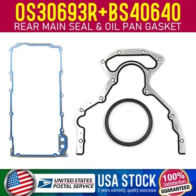 Junta del cárter de aceite del motor y sello principal trasero apto para GMC Savana 3500 Chevrolet Caprice Foto 1 de 4