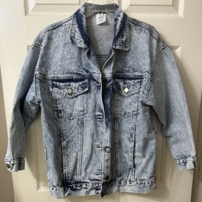 Chaqueta vaquera de colección Sears lavado ácido para mujer talla? Botón delantero hecho en USA Foto 1 de 4