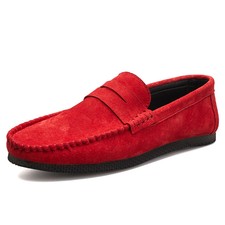 mocasines rojos hombre