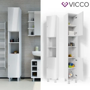 Vicco armario de baño Fynn armario de baño blanco 190 cm armario alto mueble  - Imagen 1 de 7
