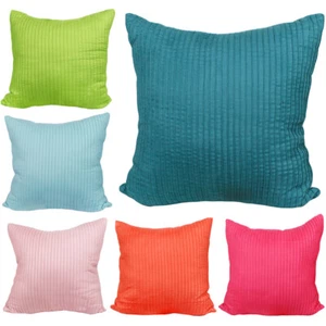 Solid Color Cushion Cover Stripe Home Office Sofa Car Throw Pillow Case Décor - Picture 1 of 9