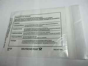 ( RL10) Versandtaschen Zoll CP91 Deutsche Post 915-317-000 DHL  - Picture 1 of 4