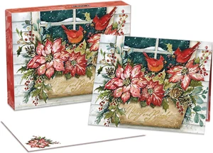 Lang Merry & Bright Greetings Boxed Christmas Cards 18ct  w - Picture 1 of 2