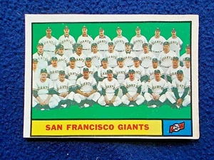 1961 Topps San Francisco Giants Team #167 Baseballkarte Sehr guter Zustand - Bild 1 von 2