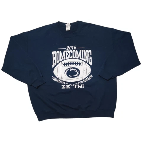 Penn State Nittany Lions Sweatshirt Mens Extra Large Navy Blue NCAA Football Cover