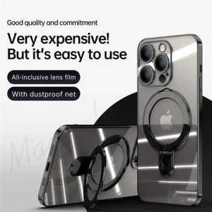 For MagSafe iPhone 16 15 14 13 12 Pro Max Magnetic Shockproof Phone Stand Ring - Picture 1 of 27