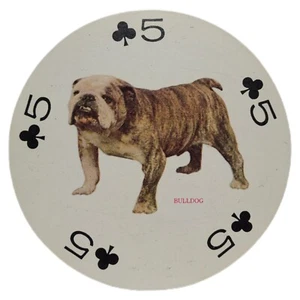 BULLDOGGE BRITISH Famous Dogs of the World Single Vintage Playing Card Hong Kong - Bild 1 von 2