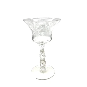 Cambridge ELAINE Needle Etch 5.75" 3oz Cocktail /Sherry Stemware Elegant Glass - Picture 1 of 8