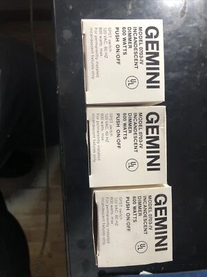 Gemini, 0703-IV, Rotary, 600W,Push ON/OFF style, Dimmers, (Lot of 3).  E1RT1 - Image 1 of 3