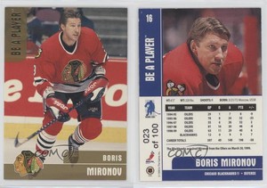 1999-00 ITG Be A Player Memorabilia Gold /100 Boris Mironov #16