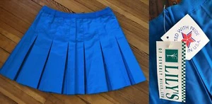 VTG NWT 90s LILY'S OF BEVERLY HILLS BLUE TENNIS SKIRT PLEATED MINI USA-MADE 16 - Picture 1 of 7
