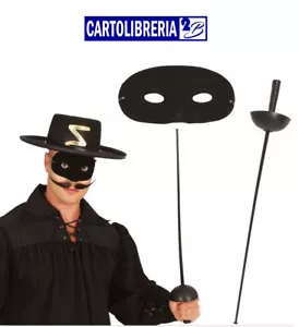 Set Maschera e spada Zorro 60 cm - Costume Accessori Carnevale - Foto 1 di 2