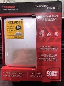 Toshiba Canvio Connect 500GB,Portable Hard Drive - Picture 1 of 3