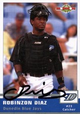 2005 Dunedin Blue Jays ROBINZON DIAZ Signed Card autograph RC
