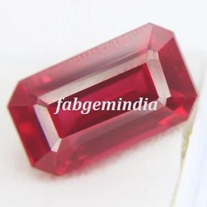 15 Ct Certified Loose Gemstones Natural Ruby Emerald Cut Corundum Red - Picture 1 of 5