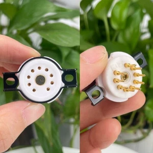 2pcs EIZZ 9pin tube socket For 12AX7 12AU7 E88CC 6dj8 EL84 6922 Tube AMP Audio - Picture 1 of 9
