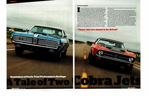1968 COUGAR XR-7 428/335HP CJ & 1971 MUSTANG 428/375 SCJ ~ 6-PAGE ARTICLE / AD - Picture 1 of 1