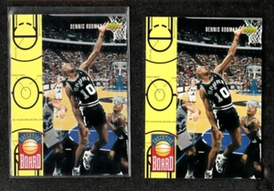 (2) DENNIS RODMAN 1993-94 Upper Deck EXECUTIVE BOARD #421 Bulls Detroit Pistons - Picture 1 of 1