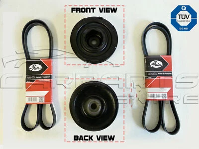 PARA ROVER 75 2.0 TURBO DIESEL VIRABREQUIM POLIA ALTERNADOR COMPRESSOR AC 2 CORREIAS - Imagem 1 de 4