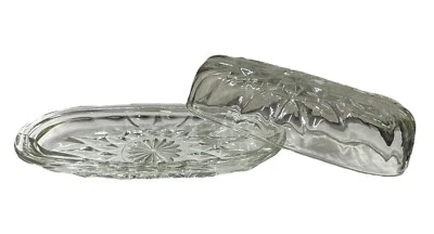 Prato de manteiga cortado vidro cristal geométrico prato coberto detalhado - Imagem 1 de 4