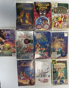 Walt Disney Movies VHS VCR Tapes Lot 10 Masterpiece Collection Kids NEW W/plasti - Picture 1 of 6