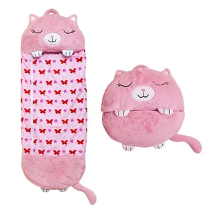 Großer Schlafsack Happy Napping Napping Kinder LUSTIGES Kissen warm Camping 160 cm NEU - Bild 1 von 19