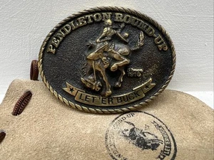 Vintage 1979 Pendleton Round-Up Let’er Buck PR-5030 Heritage Solid Brass - Bild 1 von 3