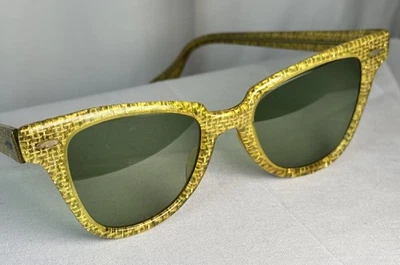 Raro ojo de gato Ray-Ban "Marcos de paja" Bausch & Lomb (B&L) de colección de los años 50  Foto 1 de 4