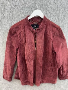Dennis By Dennis Basso Maroon Full Zip Velvet Jacket Women’s Size XL POE - Picture 1 of 12