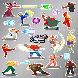 Street Fighter Alpha Imanes SFA Ryu Ken Arcade Pixel Art Paquete de 22 imanes - Imagen 1 de 2